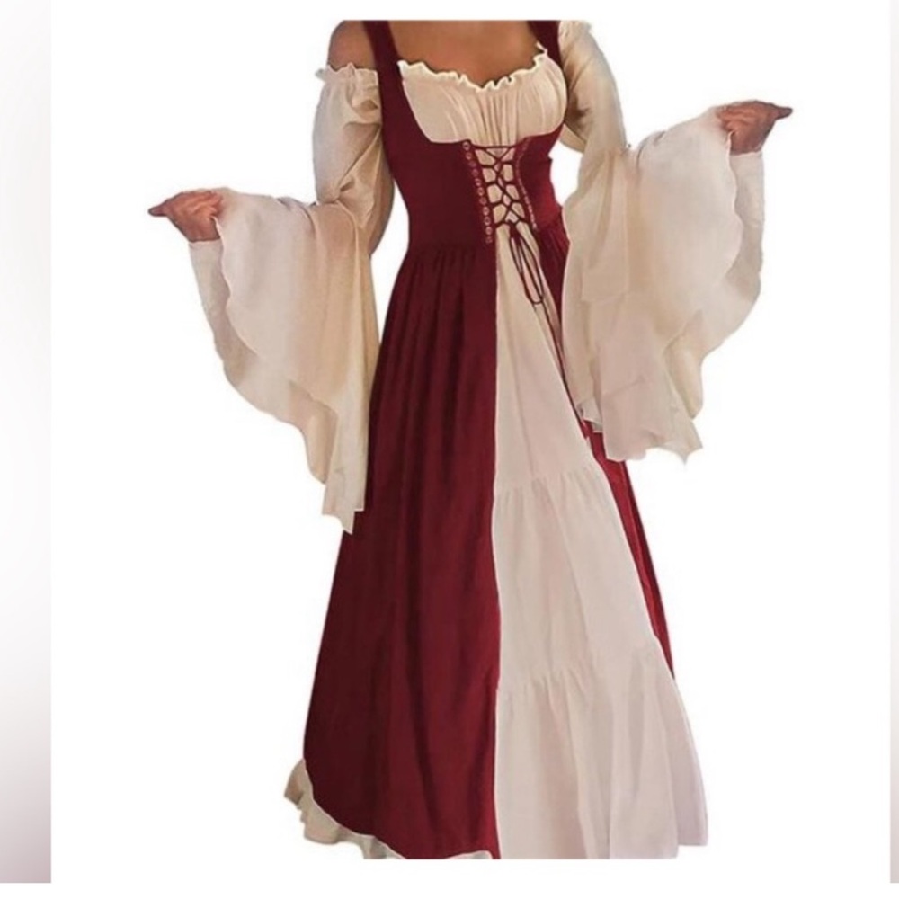 Womens's Medieval Renaissance Costume Cosplay Over Dress